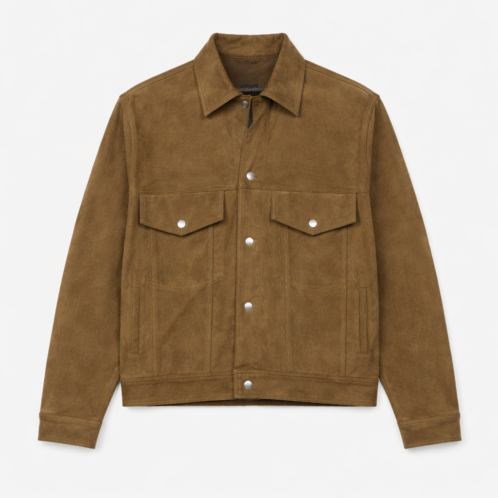Workwear Jacket - Brown Light Suede