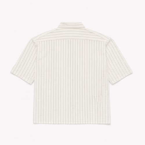 Relaxed Pinstripe White Shirt - Slightly Cropped